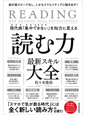 cover image of 現代病「集中できない」を知力に変える　読む力　最新スキル大全―脳が超スピード化し、しかもクリエイティブに動き出す!